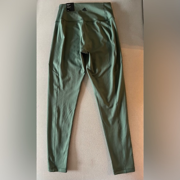 Brand new Adidas cropped green leggings - Picture 2 of 2